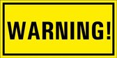 Warning sticker 100 x 50 mm