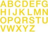 Letter stickers alfabet teksthoogte 25 mm Geel