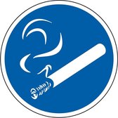 Roken toegestaan bord - kunststof 200 mm