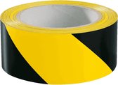 Premium vloermarkeringstape, laminaat, geel zwart 50 mm