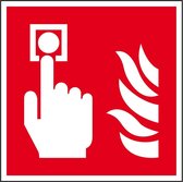 Sticker brandmelder pictogram, ISO 7010