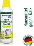 HEITMANN pure Ontkalker- Citroenzuur ontkalker, Natuurvriendelijk Schoonmaakmiddel voor Keuken & Badkamer, vloeibaar, 1x 500 ml