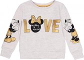 Disney Minnie Mouse sweater - grijs/goud - maat 110/116 (5/6 jaar)