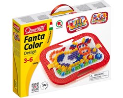 Quercetti FantaColor Design - Frame met 300 Pinnen - Draagbaar met Opbergvak