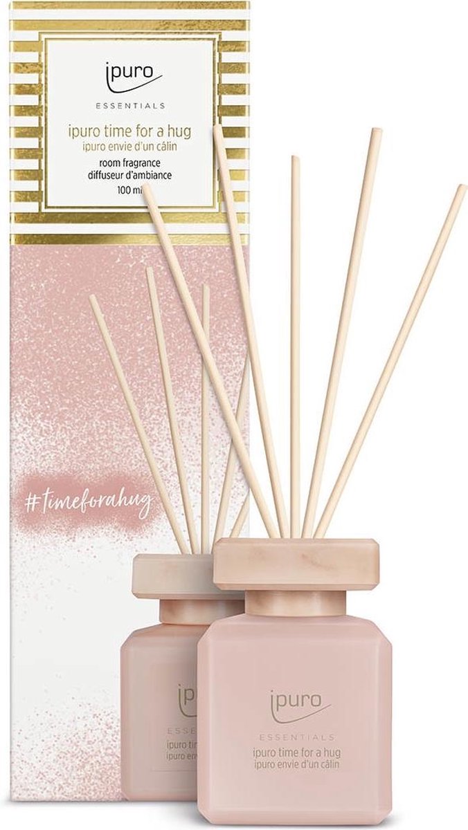 Goedkoopste ipuro ESSENTIALS time for a hug geurverspreider 100ml Geurfles Glas, Kunststof Roze
