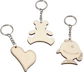 Sleutelhangers. afm 5.5x5.5 cm. dikte 2 mm. 30 stuk/ 1 doos