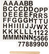 Rub-on Sticker . letters en cijfers. H: 17 mm. 12.2x15.3 cm. zwart. 1 doos