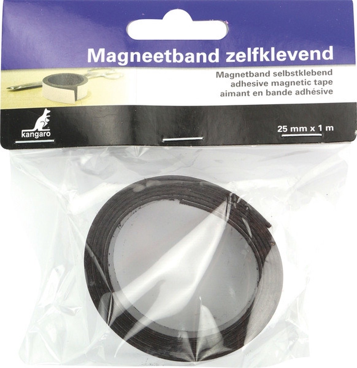 Kangaro magneetband - zelf-klevend - 25mm x 1 meter - K-5061 - Kangaro