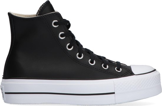 Converse Chuck Taylor All Star Lift Hi Hoge sneakers - Leren Sneaker - Dames - Zwart - Maat 39,5