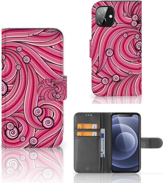 Hoesje ontwerpen Apple iPhone 12 Mini GSM Hoesje Swirl Pink | bol.com