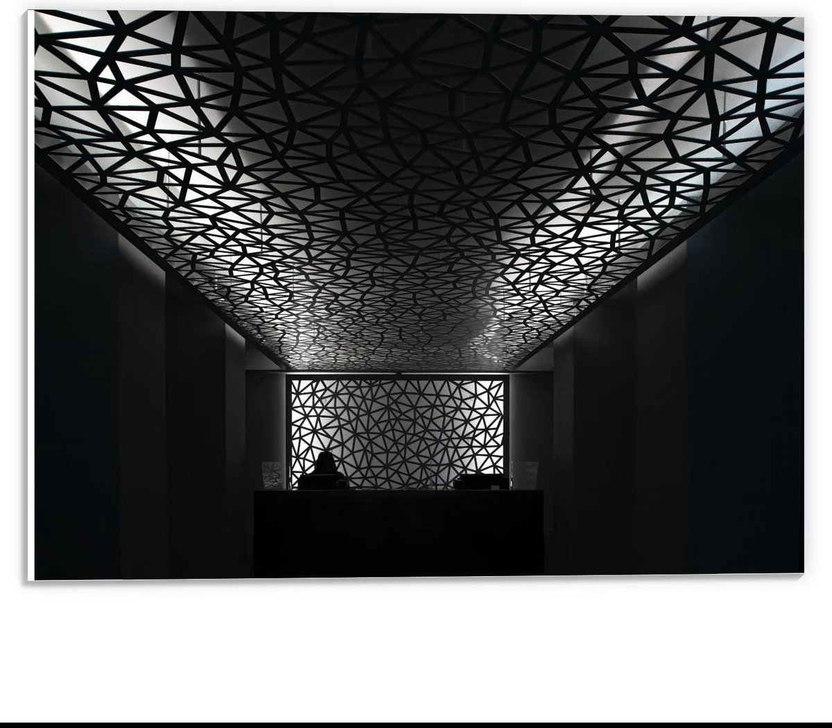 Forex - Plafond met Patroon (Zwart/wit) - 40x30cm Foto op Forex | bol.com