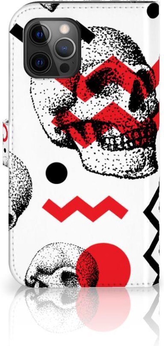 Telefoonhoesje met Naam Apple iPhone 12 Pro Max Skull Red