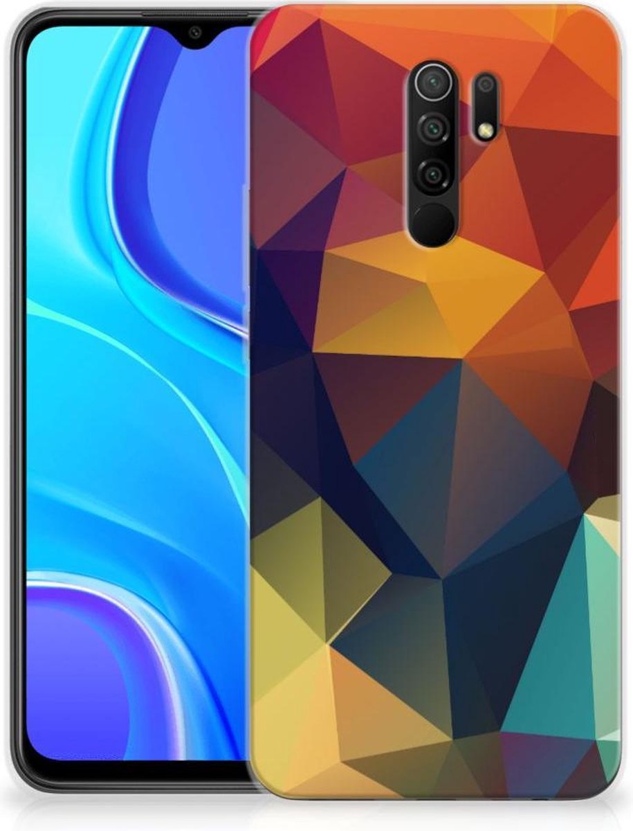 Xiaomi Redmi 9 TPU Hoesje Polygon Color