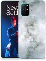 Silicone Back Cover OnePlus 8T Telefoon Hoesje Painting Grey