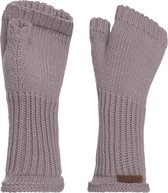 Knit Factory Cleo Gebreide Dames Vingerloze Handschoenen - Handschoenen voor in de herfst & winter - Roze handschoenen - Polswarmers - Mauve - One Size