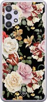 Samsung A32 5G hoesje siliconen - Bloemen flowerpower | Samsung Galaxy A32 5G case | multi | TPU backcover transparant