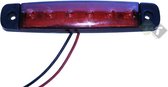 Zijmarkeringslamp, Contourlamp LED, Rood, Langwerpig ultra plat 7mm