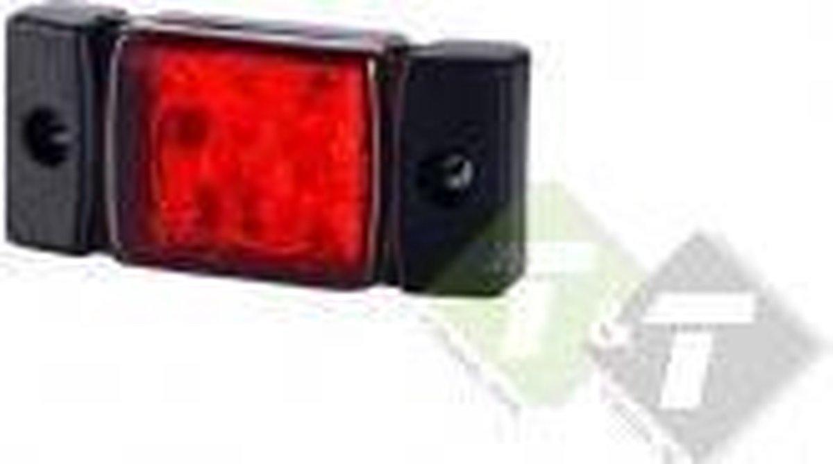 Zijmarkeringslamp, Contourlamp LED, rechthoek/langwerpig plat, 12 tot 24 Volt, Horpol