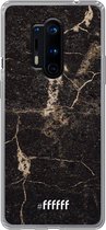 OnePlus 8 Pro Hoesje Transparant TPU Case - Dark Golden Marble #ffffff