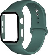 Shop4 - Bandje met Case voor Apple Watch 6 40mm - Siliconen Groen