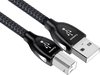 Audioquest Carbon USB A naar USB B Kabel - Hifi USB Kabel - 0,75m