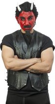 Partychimp Gezichts Masker Duivel Met Haar Halloween Masker voor bij Halloween Kostuum Volwassenen - Latex - One-size