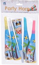 Free And Easy Feesttoeters Piraten Papier Blauw 8 Stuks