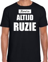 Zwart fout Kerstshirt / t-shirt - Kerst is altijd ruzie - heren - Kerstkleding / Christmas outfit M