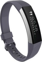 Siliconen Smartwatch bandje - Geschikt voor  Fitbit Alta / Alta HR siliconen bandje - grijs - Maat: S - Horlogeband / Polsband / Armband