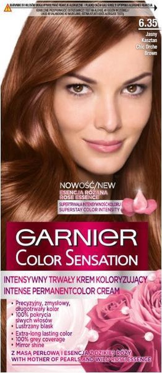 Garnier - Color Sensation farba do włosów 6.35 Szykowny Jasny Kasztan