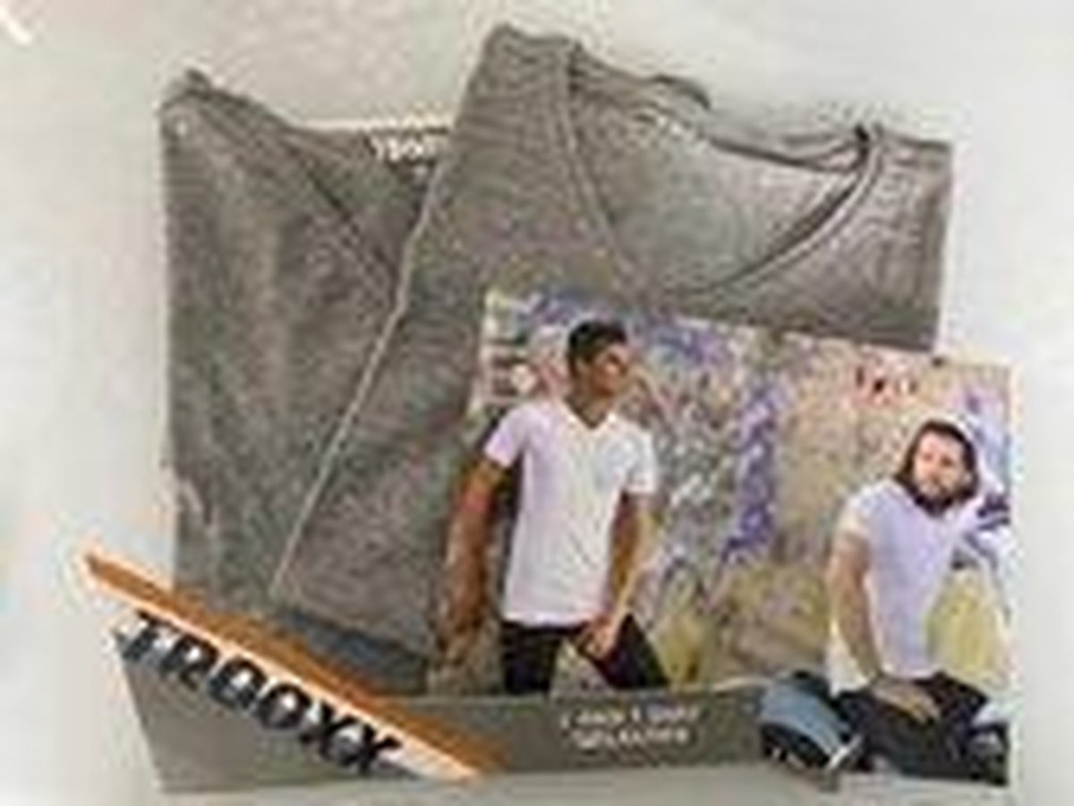 Trooxx T-shirt 2-Pack - V- Neck - Grey - S