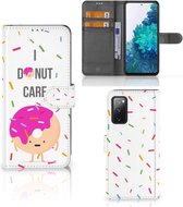 Smartphone Hoesje Geschikt voor Samsung Galaxy S20FE Bookcase met Quotes Donut Cadeautjes voor Meisjes