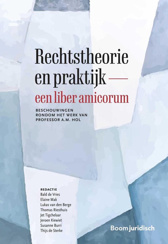 Rechtstheorie en praktijk – een liber amicorum - cover