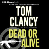 Luisterboekhoes: Dead or Alive door Tom Clancy en Grant Blackwood met een wit geweersilhouet op een zwart doelwit.