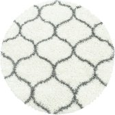 Tapijtenloods Opera Soft Shaggy Rond Hoogpolig Vloerkleed Cream - 80 CM ROND