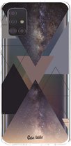 Casetastic Samsung Galaxy A51 (2020) Hoesje - Softcover Hoesje met Design - Galaxy Triangles Print