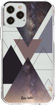 Casetastic Apple iPhone 12 / iPhone 12 Pro Hoesje - Softcover Hoesje met Design - Galaxy Triangles Print