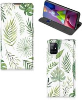 Smartphone Hoesje Geschikt voor Samsung Galaxy M51 Wallet Book Case Bladeren