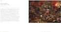 Pagina 214-215 met 'Dulle Griet' van Pieter Bruegel de Oude, een apocalyptisch tafereel vol monsters en figuren.