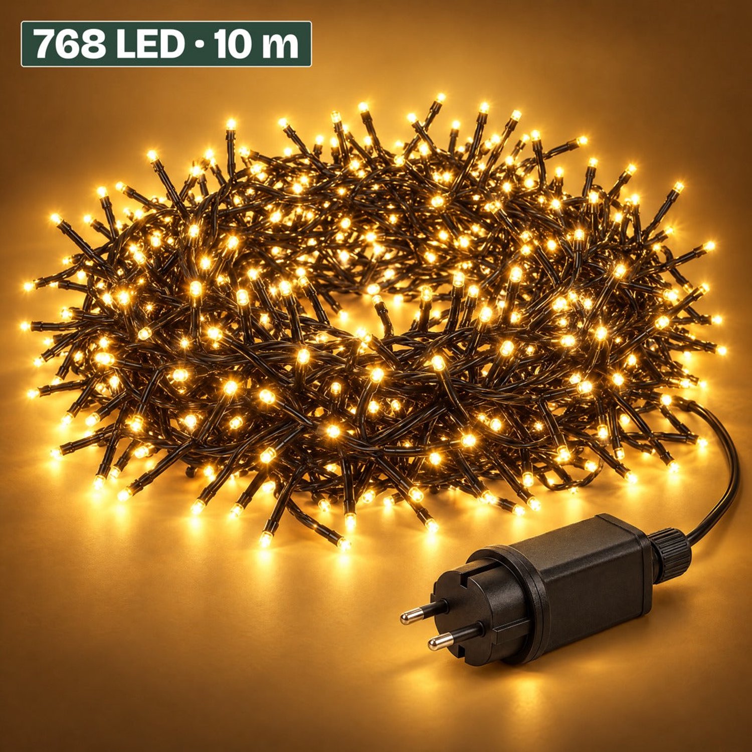Levano Kerstboomverlichting 768 LED 9,9 m Extra Warm Wit - Kerstverlichting Binnen en Buiten - Clusterverlichting - Kerstlampjes - Kerstboom Lampjes - Kerstversiering - Kerstlichtjes - Treecluster - Sfeerverlichting - LED Lichtsnoer - Timer