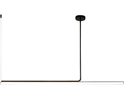 Toolight Led App1660-Cp Hanglamp Zwart 140,5X3X88Cm