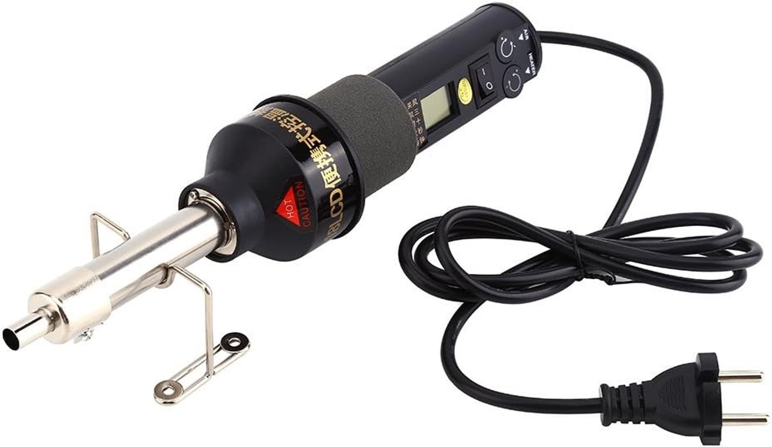 Draagbaar Heteluchtpistool - Zwart - 450 W - Met LCD-Display en Temperatuurregelaar - Voor Klussen en Hobby's