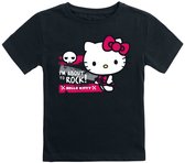 Hello Kitty I`m about to rock Unisex T-shirt - zwart - 164
