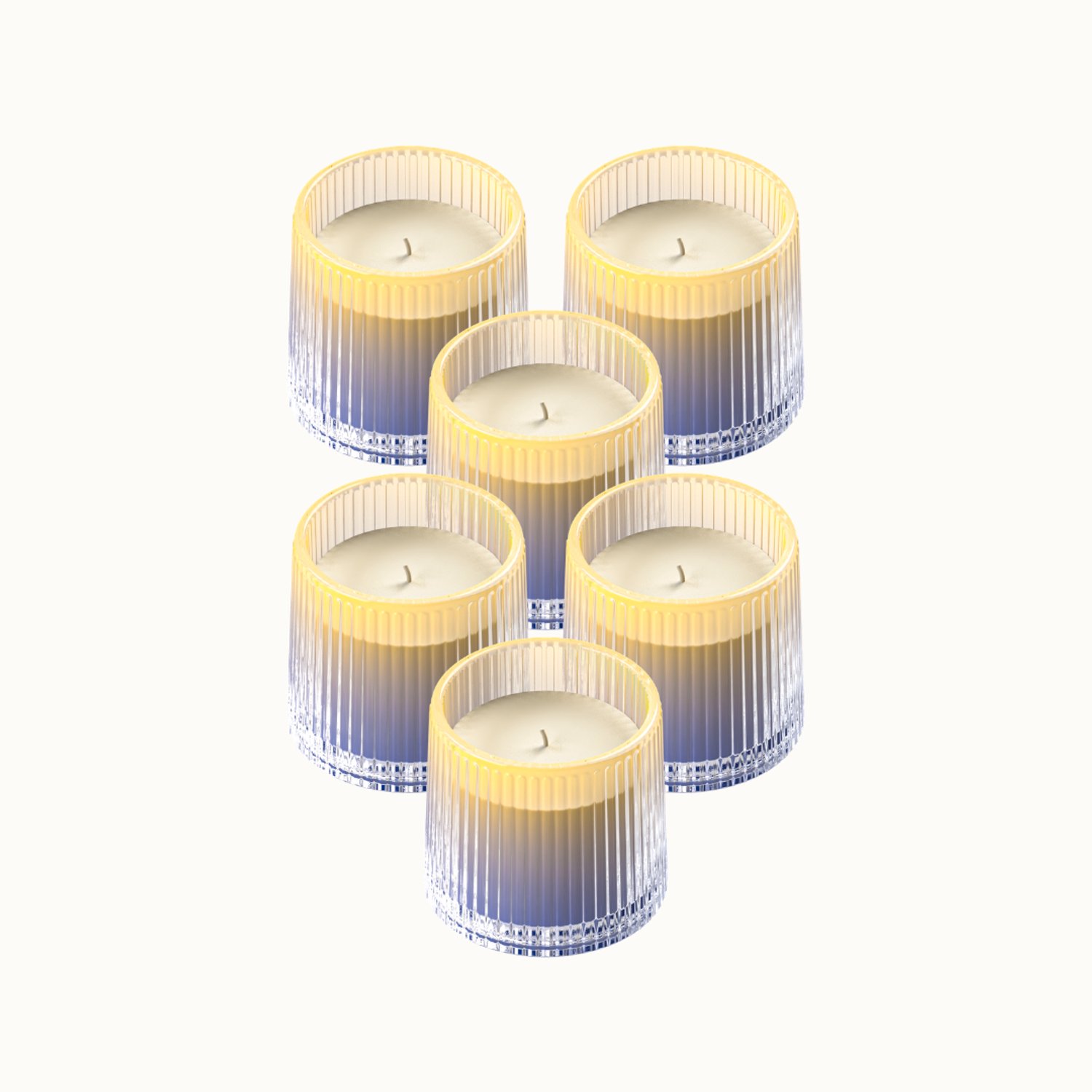 SPAAS Pop geurloze kaars – Middernacht Blauw – +70% plantaardige was – circa 27u - 6 kaarsen