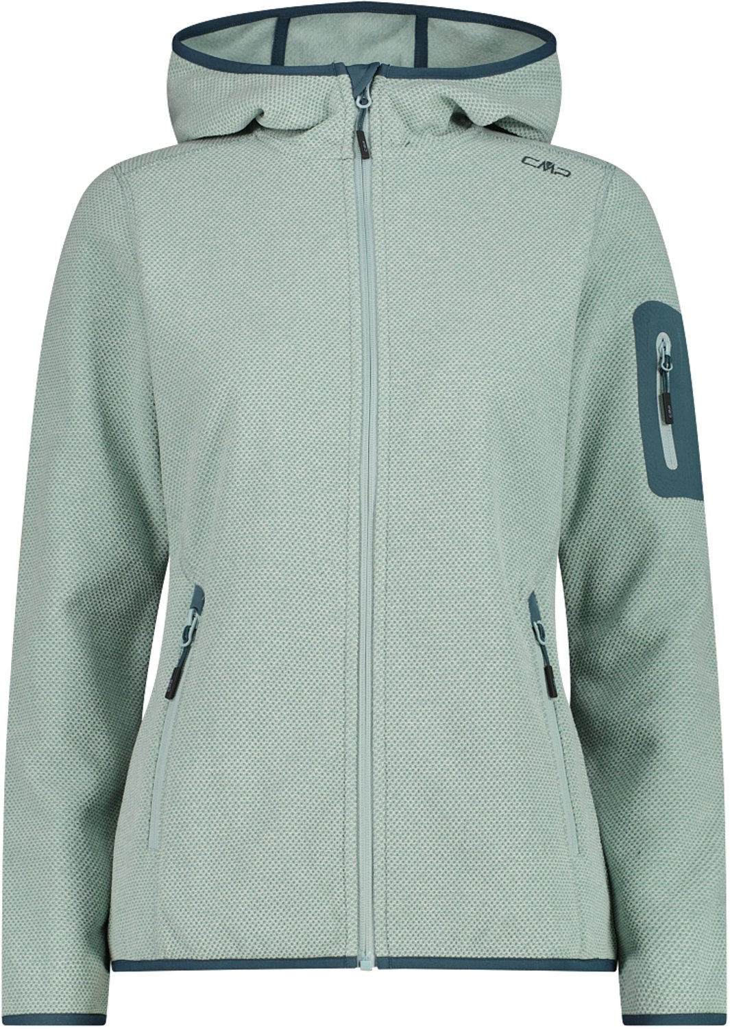 Dames fleece met capuchon CMP Groen
