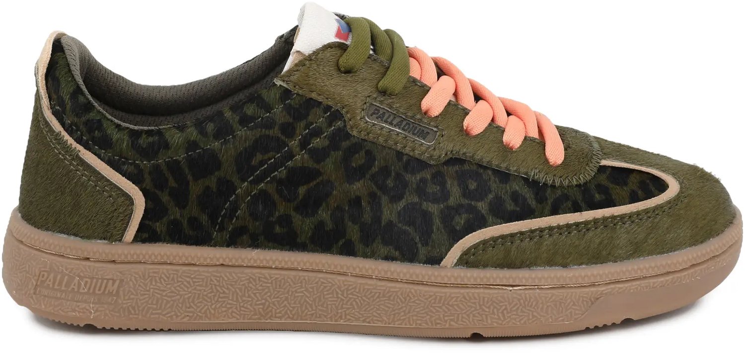 Schoenen dames Palladium Pallacup Casual Pony Olijf