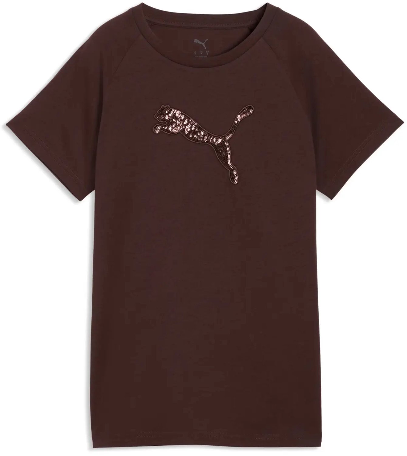 Geborduurd dames-T-shirt Puma Cat Graphic Bruin