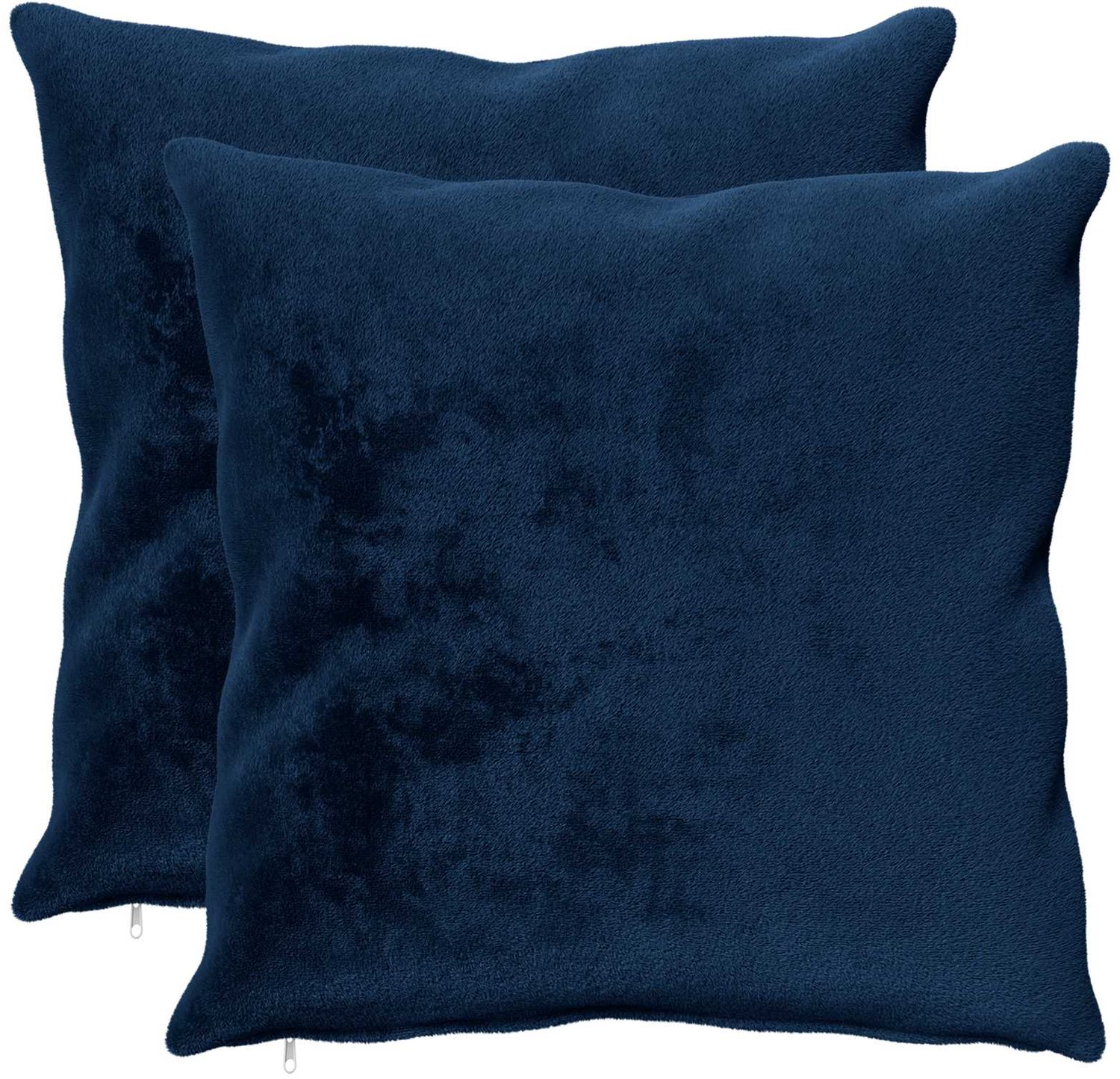vidaXL Dekenkussen - 2 - st - HEERLEN - Marineblauw - 65 - x - 65 - cm - Flanel