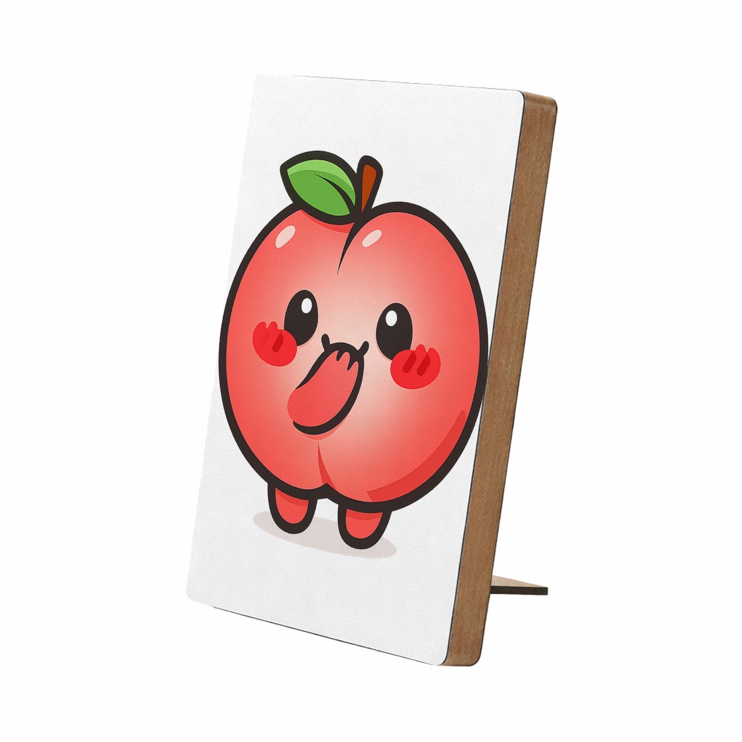 Mr Cadeautjes Glasframe/MDF 12,7 x 17,8 - design Een schattige maar een tikje brutale fruitfiguur met een ver | cadeau Wit