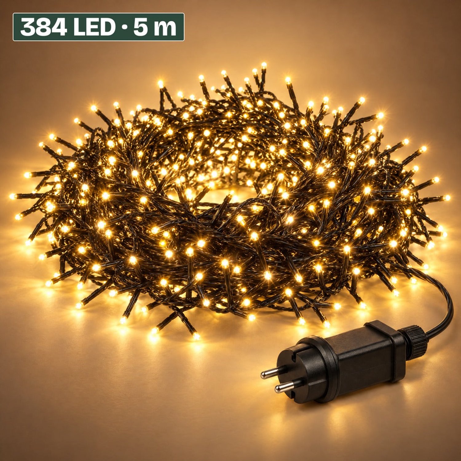 Levano Kerstboomverlichting 384 LED 4,9 m Warm Wit - Kerstverlichting Binnen en Buiten - Clusterverlichting - Kerstlampjes - Kerstboom Lampjes - Kerstversiering - Kerstlichtjes - Treecluster - Sfeerverlichting - LED Lichtsnoer